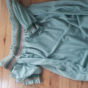 Off shoulder womens summer blouse